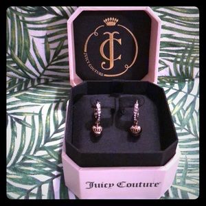 NWT Juicy Couture heart crown huggies earrings